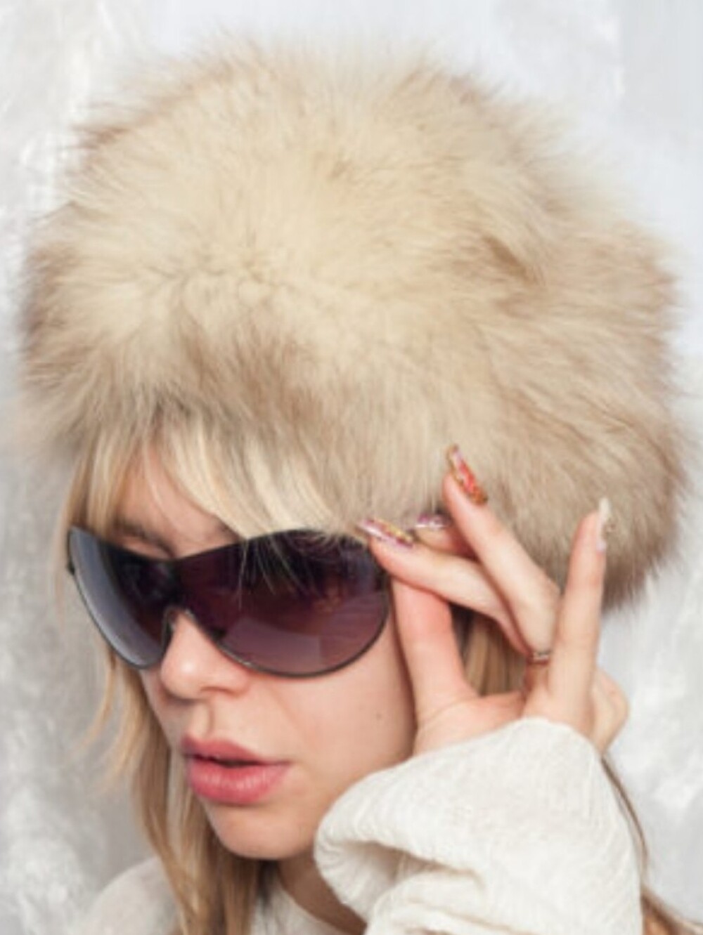 Vintage Coyote Huge Fluffy Hat